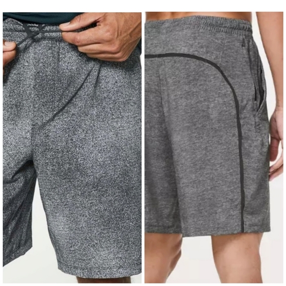 Lululemon Pace Breaker 9" Black White Shorts Size L - Picture 2 of 13